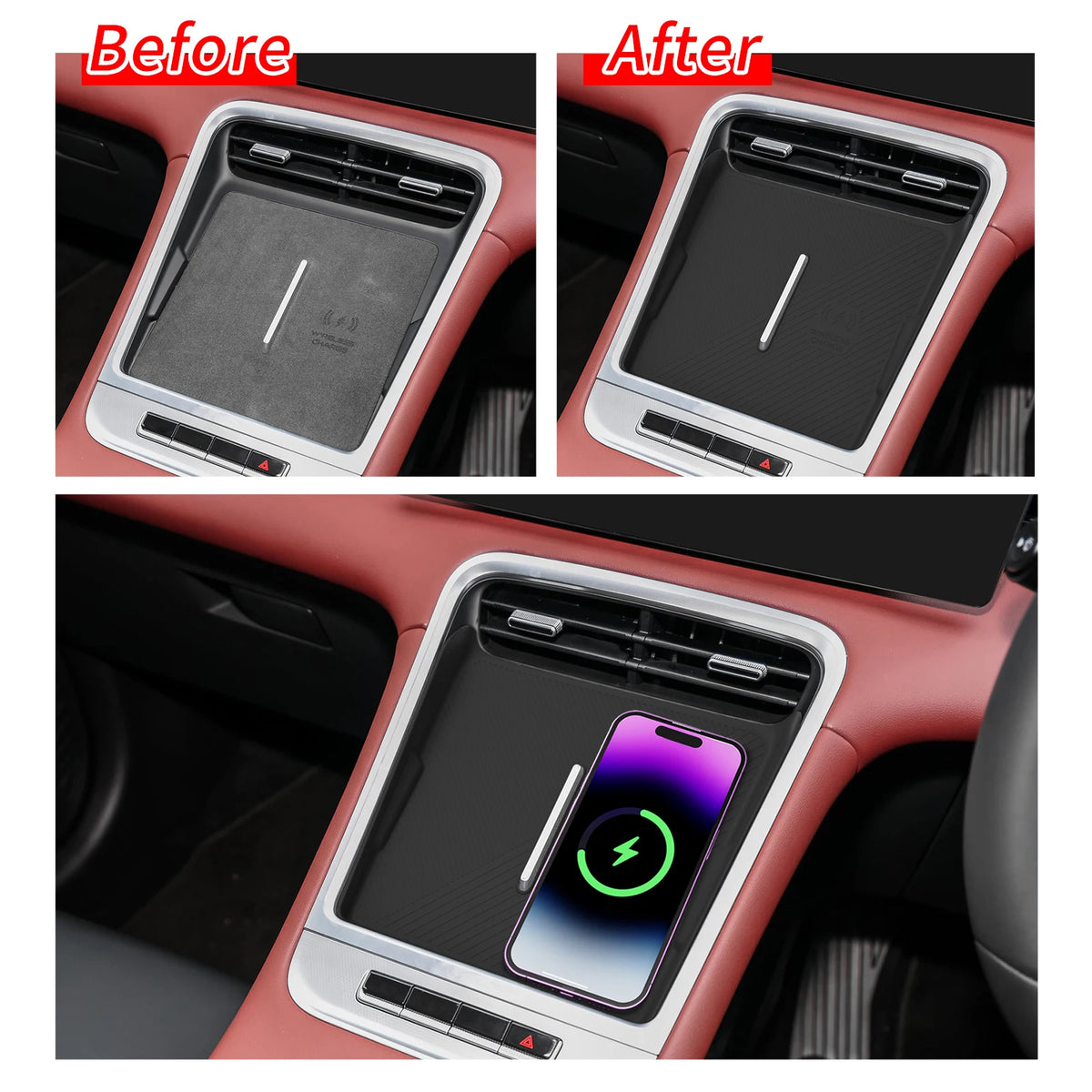 Smabee Right Drive for Geely Proton X50 2025 2026 Car Anti-Dirt Pad Wireless Charging Mobile Anti-Slip Mat Car Accessiories Vue