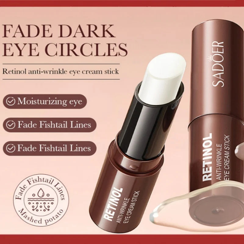 Retinol Eye Cream to Remove Dark Circles, Reduce Eye Bags and Wrinkles, Eye Essence Stick to Lighten Dark Circles, Eye Care for Men and Women Vue