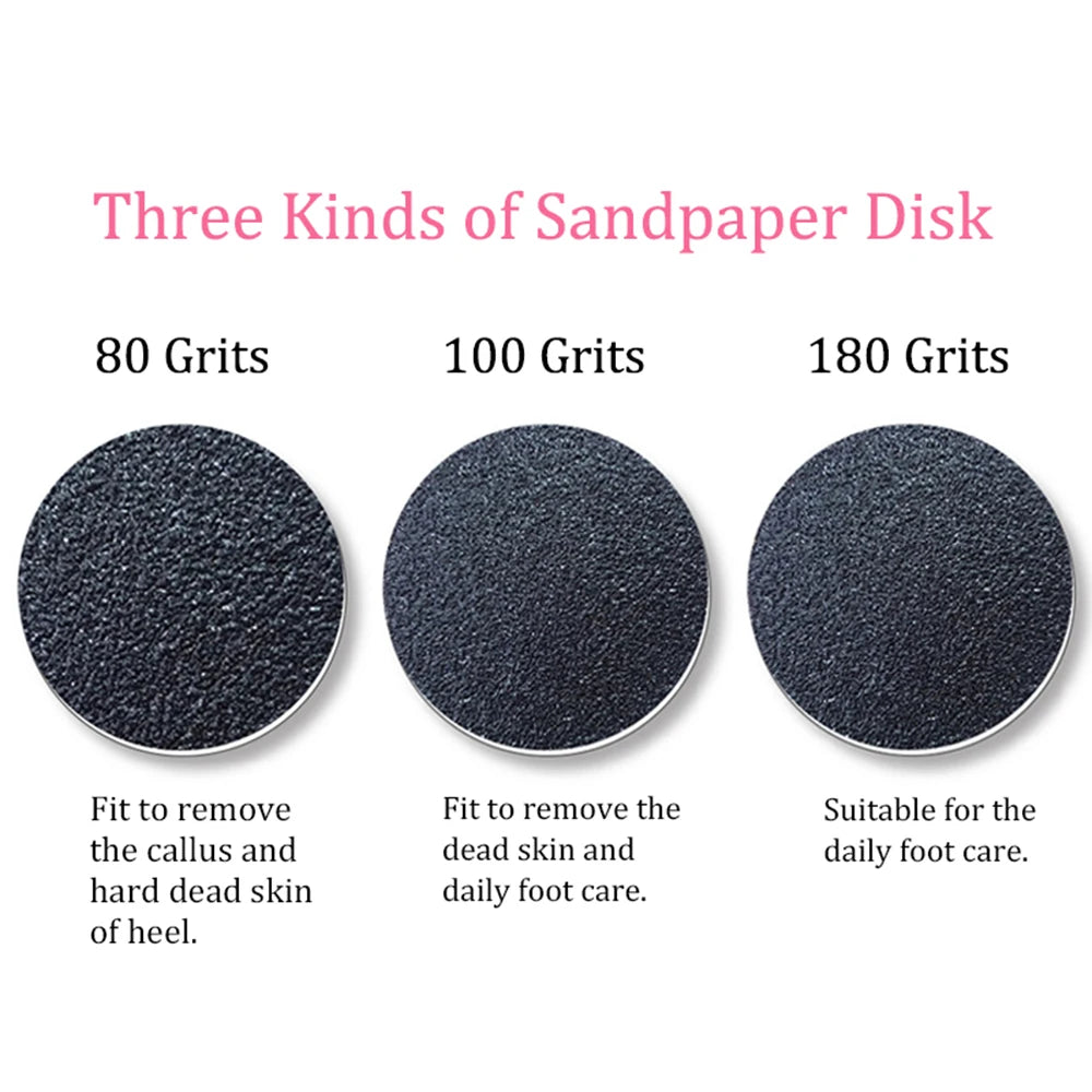 60 PCS/Lot Tool Foot File Sandpaper Disk Sanding Foot Callus Remover Replacement Paper Accessory For Electric Tool Pedicure Vue