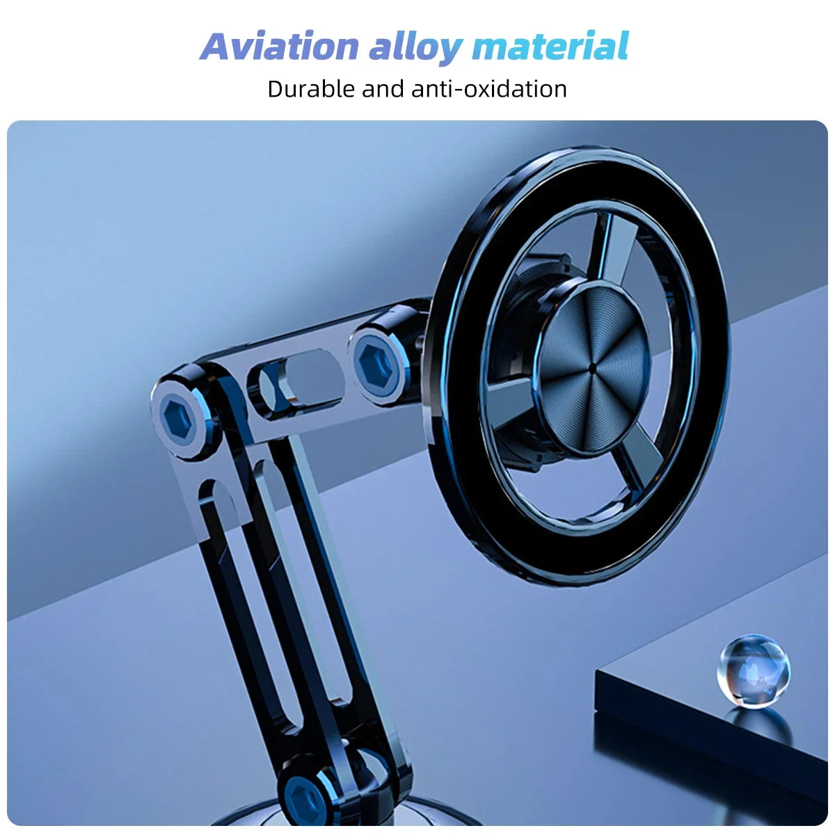 360° Rotate Metal Holder Strong Magnetic Car Phone Holder Foldable Phone Stand Air Vent Magnet Mount GPS Support For Phone Vue