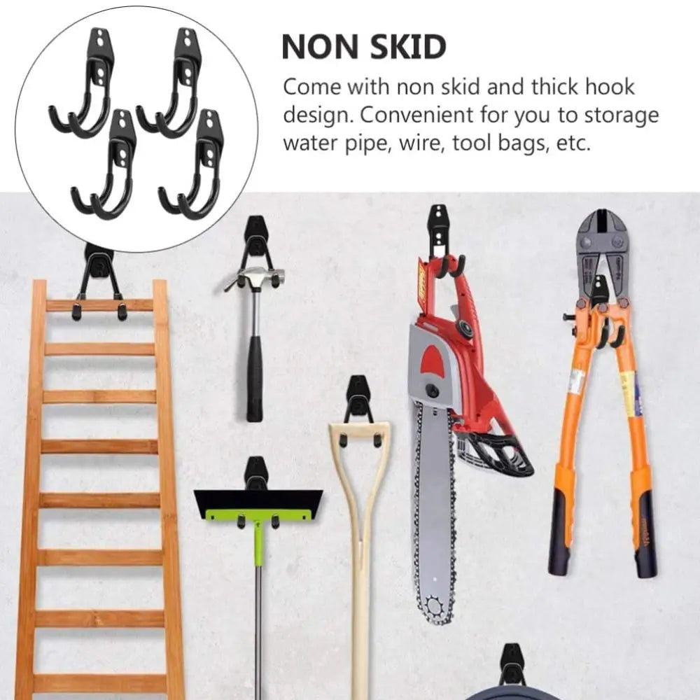 Hanger Hooks Heavy Duty Bike Wall Mount Solid Steel Anti-Slip Coating Garage Hook U Hooks Metal Wall Mount Hanger Garage Storage Vue