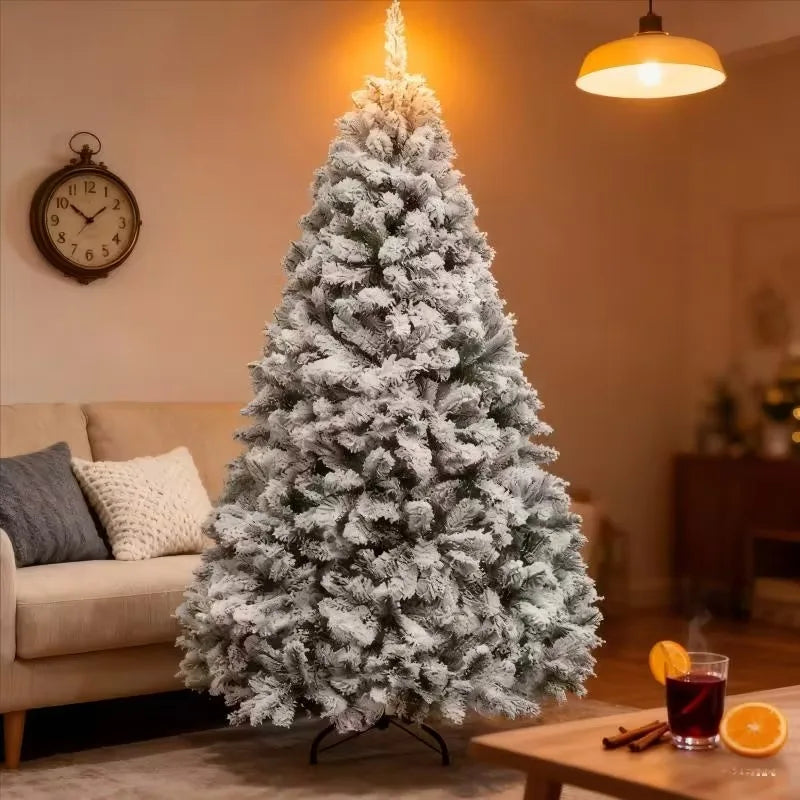 Artificial White Flocked Christmas Tree Snow Pine Decoration Tree for Holiday Party Mall Window Display and Home Winter Decor Vue