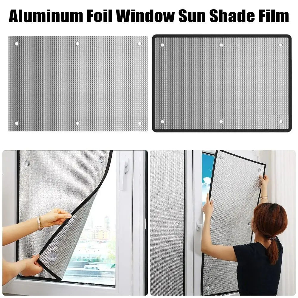 Aluminum Foil Window Insulation Film Double Side Removable Sunshade Vue