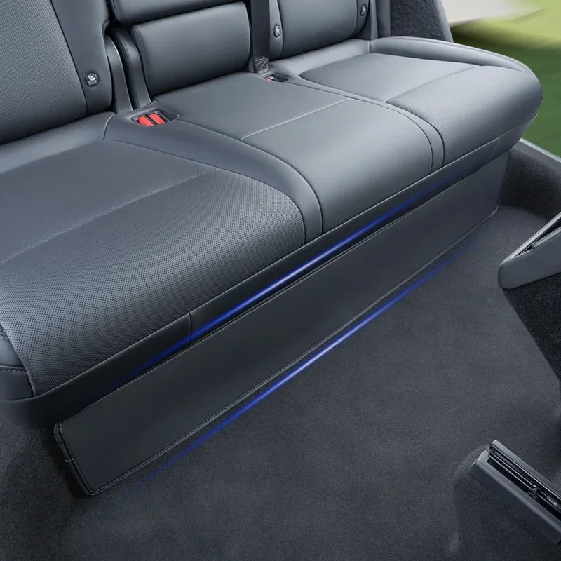 Threshold Anti-Dirty Leather Mat for Tesla Model Y Juniper 2026 2025 Rear Seat Under Protector Pads 2nd Row Seat Lower Protector Vue