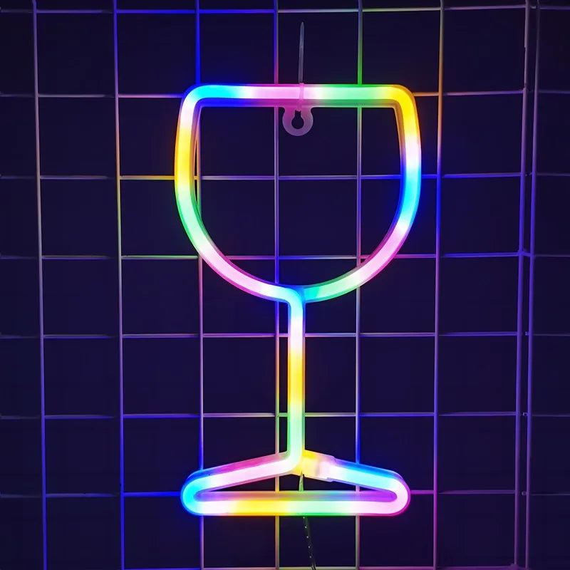 Cheers Beer Mug Bottle Neon Sign LED Wall Art for Bar Pub Home Man Cave Decor Party Wall Lighting with Design Romantic Ambiance Vue colorful