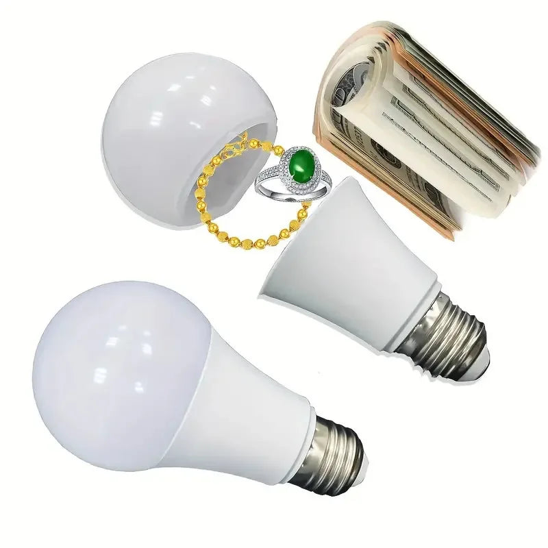Sight Secret Light Bulb Hidden Storage Compartment Concealment Home Office Diversion Safe Container Hide Cash Ring Necklace Vue