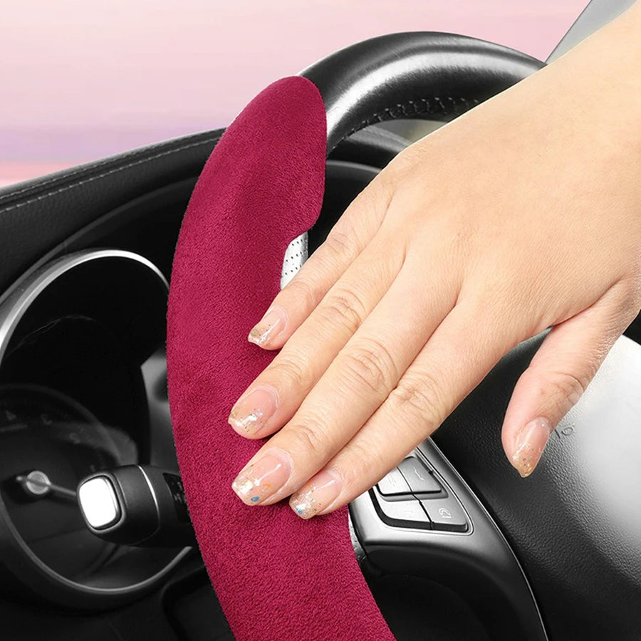 Sports Car Steering Wheel Covers For Renault Megane 3 Megane 4 clio 4 Booster Anti Slip Handle Cover Accessories For Cars Woman Vue