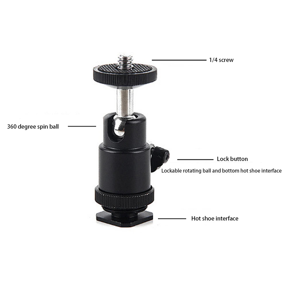 Hot Shoe Phone Clip Universal Moblie Phone Holder Bracket With Mount 1/4 Screw Tripod Monopod Stand For SLR Camera Vue