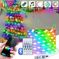 DIY Fairy Lights LED String Lights USB Rechargeable Waterproof Smart Bluetooth Music APP for Christmas Birthday Party Decoration Vue 5m 50 LEDs