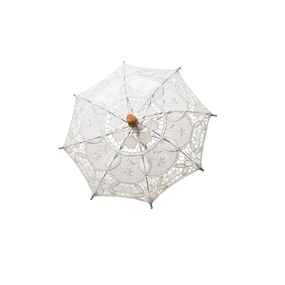 26 Length Embroidery Lace Parasol Umbrella Wedding Decoration Photo