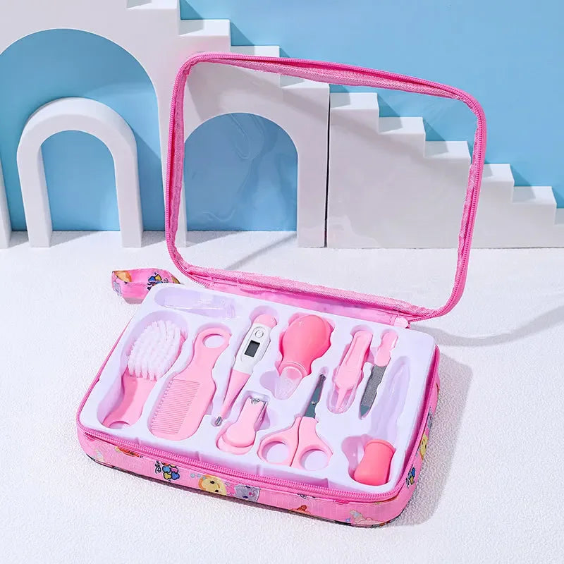 vvocci Baby Care Cleaning 10-Piece Set; Newborn Nail Clipper and Nail Trimmer Set; Safety Comb and Brush Gift Box Vue