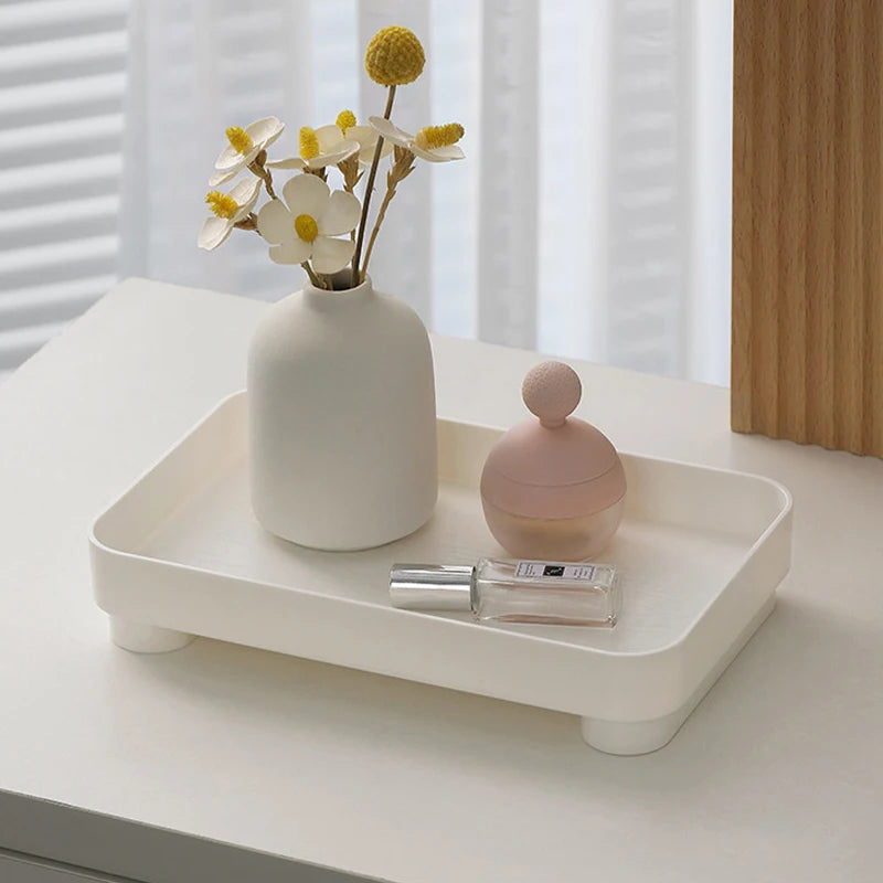 Square Tray Wooden Skincare Product Display Key Desktop Organizer Vue