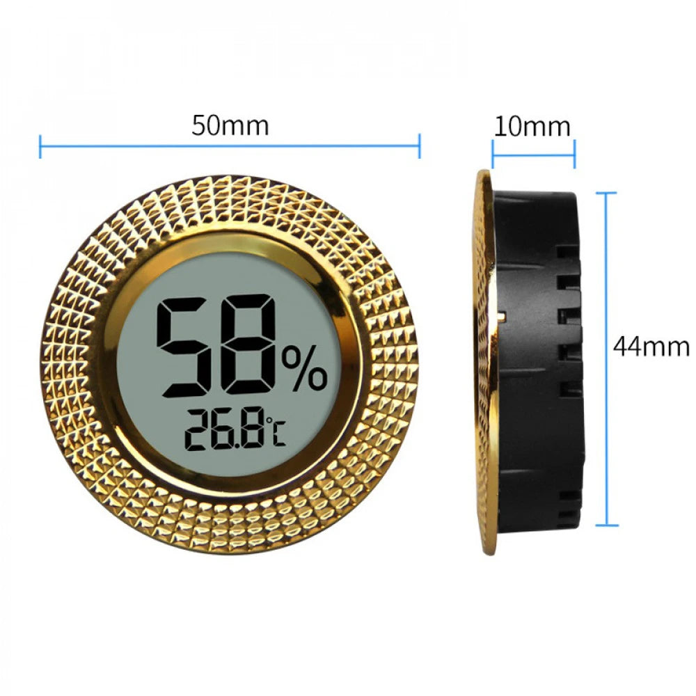 Embedded Temperature and Humidity Meter LCD Digital Display -20℃-50℃ Thermometer 10%~99%RH Hygrometer for Wine Cabinet/Cigar Box Vue