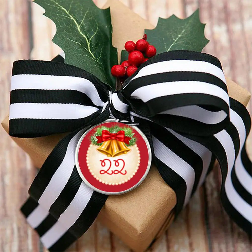Christmas Countdown Stickers Advent Calendar Number Labels 1-24 Number Round Sealing Stickers Xmas Navidad Natal New Year Decor Vue