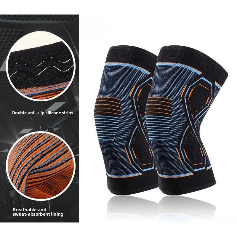 Four-Sided Elastic Knitted Pressurized Knee Pads Wholesale Elastic Protection Knee Sports Protection Vue S