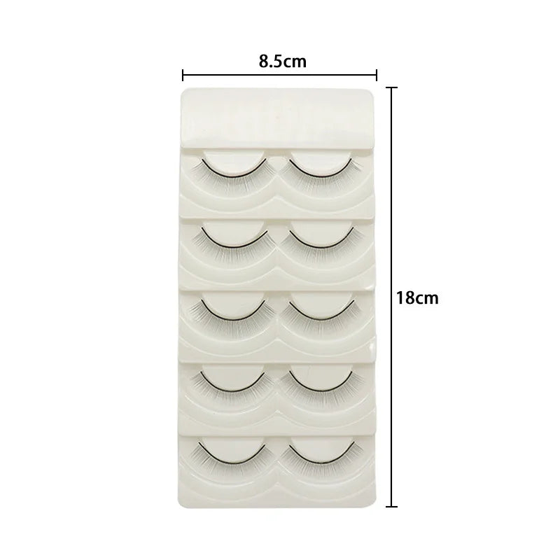5 Pairs Practice Training Lashes | Eyelash Extension Beginners Lash Training Supplies Vue