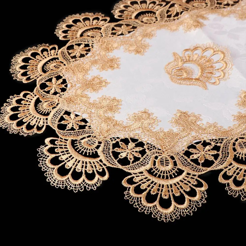 Flower Embroidery Oval Lace Tablecloth Vintage Oil Proof Europe Dining Tablecloth Washable Exquisite Tea Table Cover Desk Vue