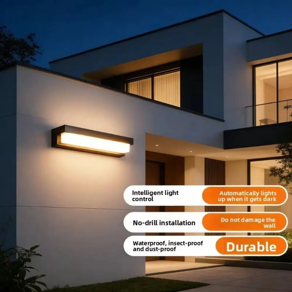 Waterproof LED Solar Lights Three-Color Drill-Free Solar Wall Lights Walled Lighting Door Number Solar Powered Lamp Fence Decor Vue