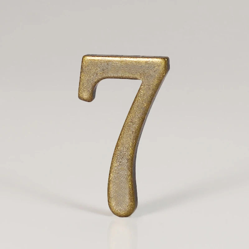 vintage Door Number With Backing Adhesive Bronze Color House Number Apartment Door Number For Outdoor Hotel Home Mailbox Label Vue 7