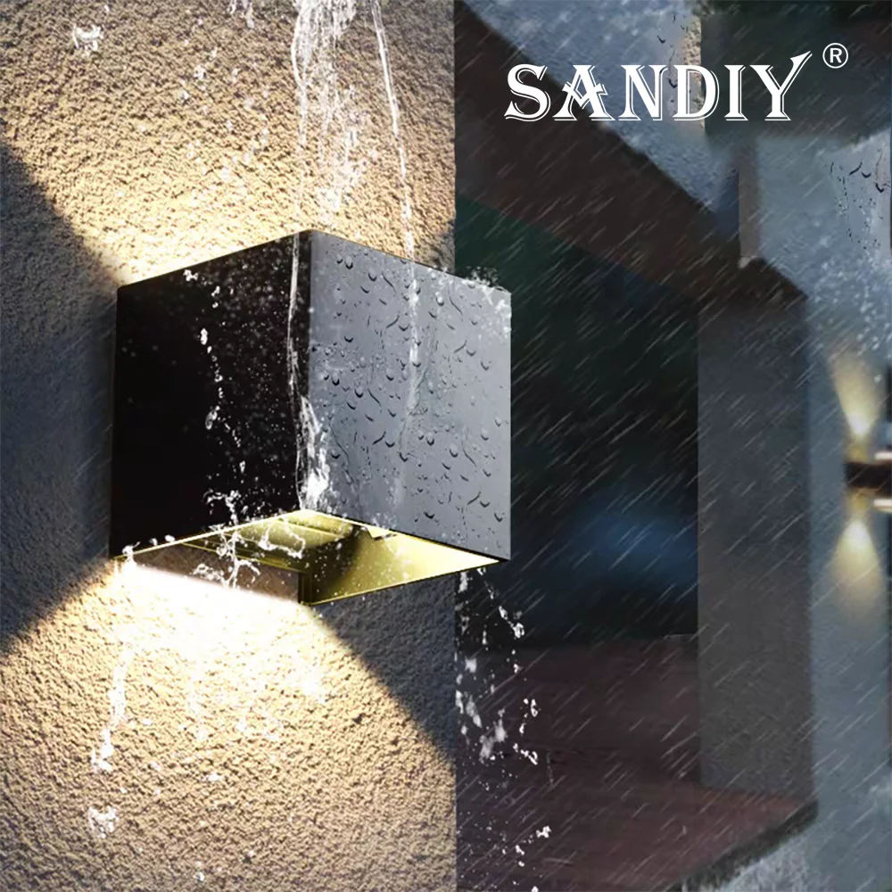 SANDIY IP65 Outdoor Motion Sensor LED Wall Sconce Light Outdoor Wall Sconce Vue