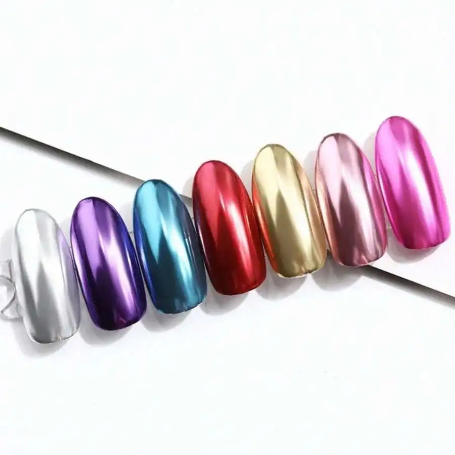 1pc Nail magic mirror powder metal machine nail texture aurora holography with nail gel uv&led nail art creation diy Vue