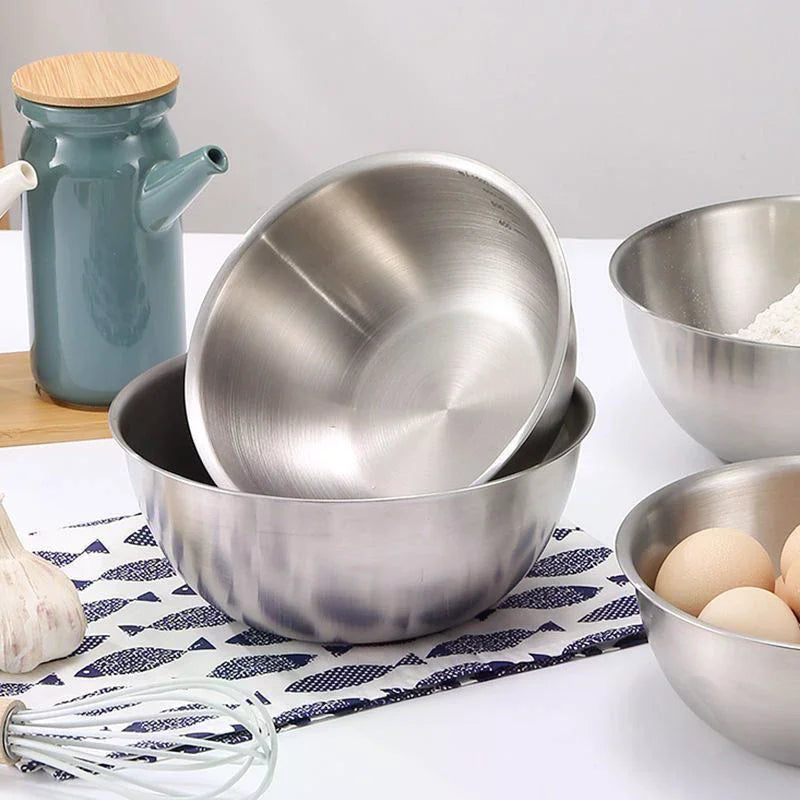 Stainless Steel Bowl Scale Cooking Baking Food Storage Large Capacity