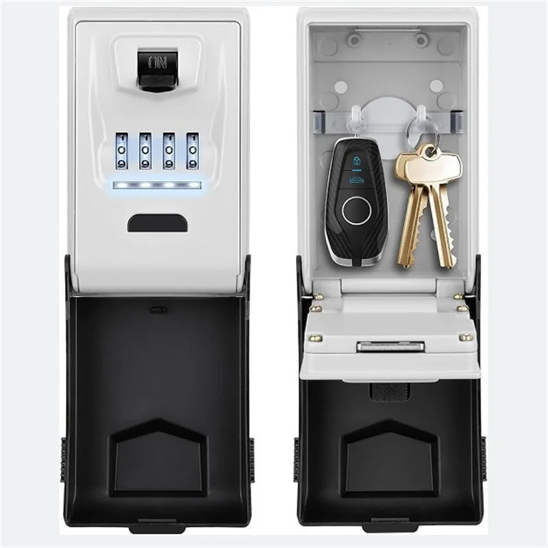 Smart Illumination Key Box LED With Light Night Vision Waterproof Hanging 4 Digit Code Key Box Mini Outdoor Security Key Storage Vue