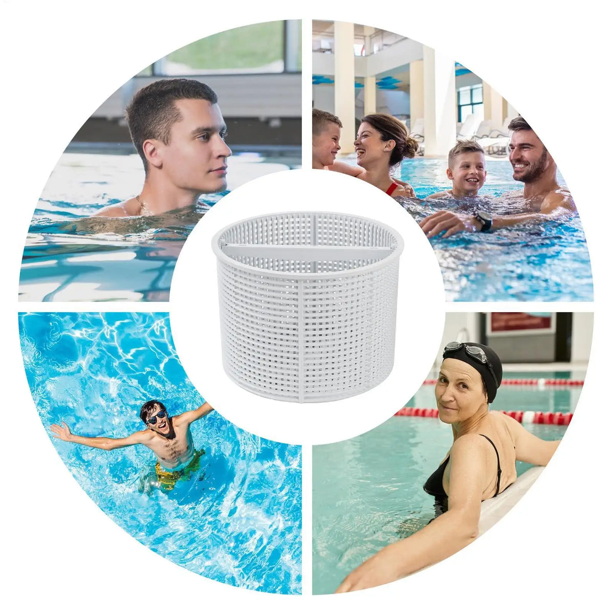New Ground Skimmer Basket Effective Pool Strainer Cleaner Supplies Leaves Debris Removal Replacement Basket for Pools Hot Tubs Vue