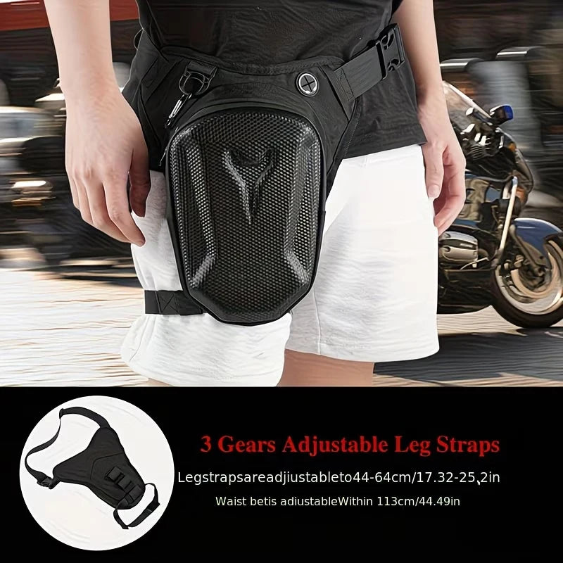 Compact Hard Shell Motorbike Thigh Bag Lightweight Waterproof Waist