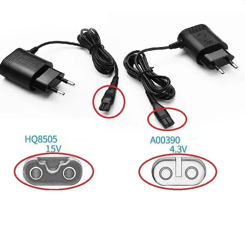EU Plug Charger for Philips Shaver Series1000 3000 5000 7000 9000 HQ7100 HQ7120 RQ360 RQ1150 15V 5.4W HQ8505 Charger Razor Blade Vue