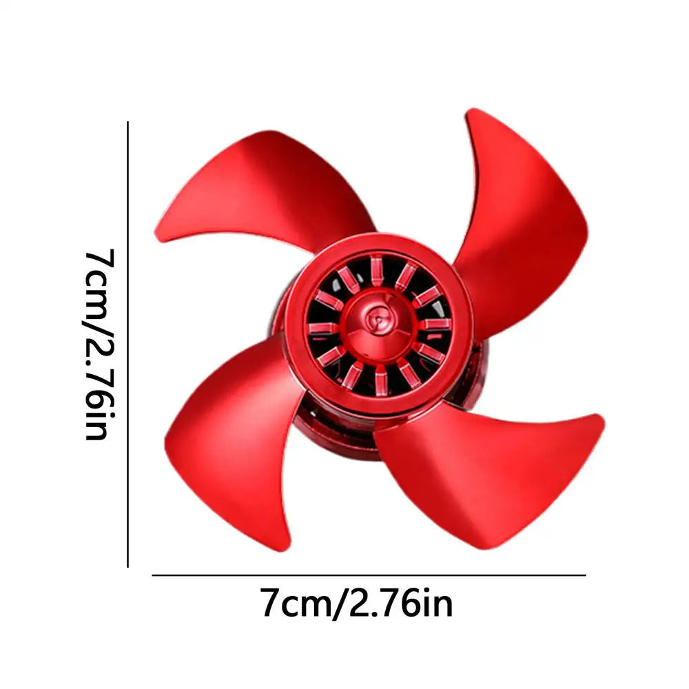 Long Lasting Quiet Fan Car Air Freshener Vent Clip Diffuser for Trucks Winter Christmas Birthdays Bedroom Office Spa Yoga Clinic Vue Red
