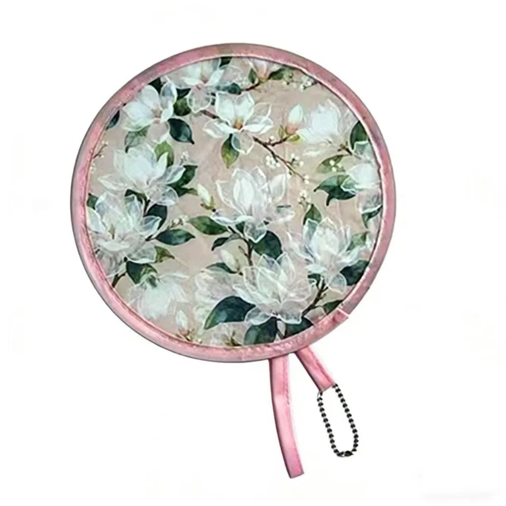 Fashion Summer Handheld Folding Fan Polyester Japanese Oil Painting