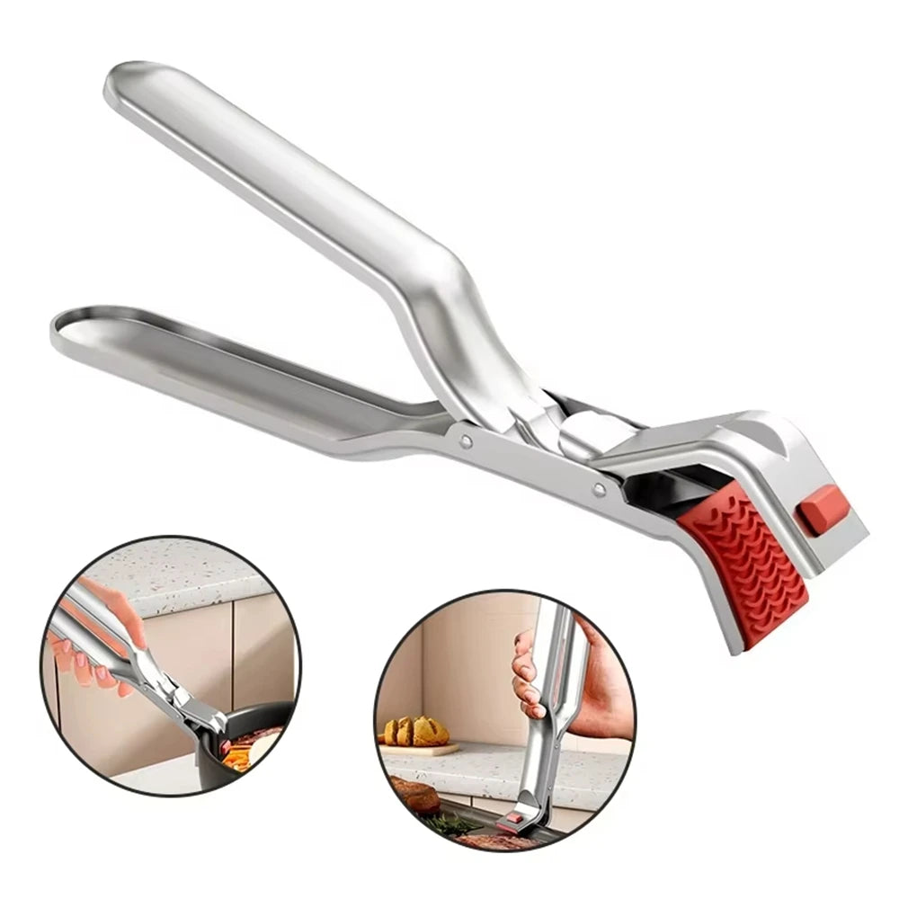 Heat-Resistant Pot Gripper Clip & Air Fryer Plate Tongs Kitchen Gripper Tongs Vue
