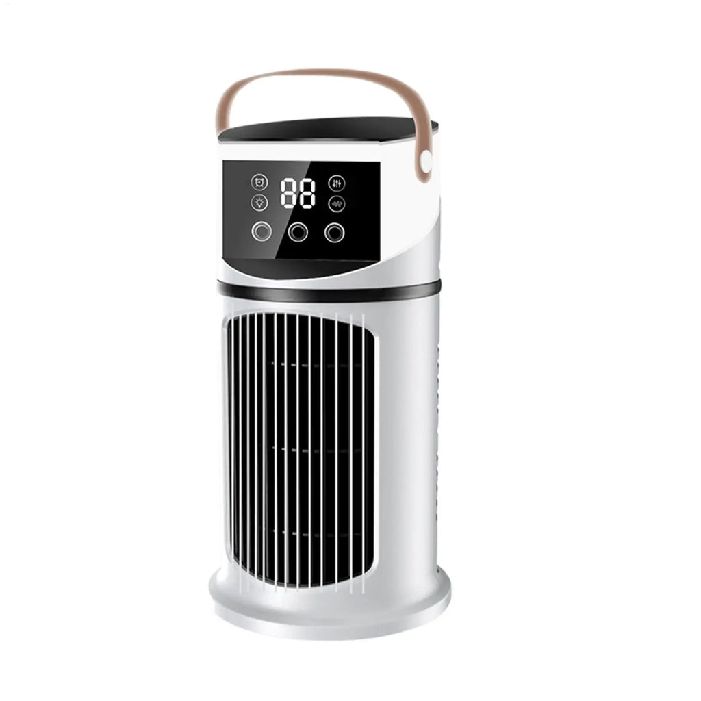 Air Conditioner Fan Desk Cooling Air Conditioner Fan Adjustable Misting Cooler with LED Light for Bedroom Dormitory Reading Vue