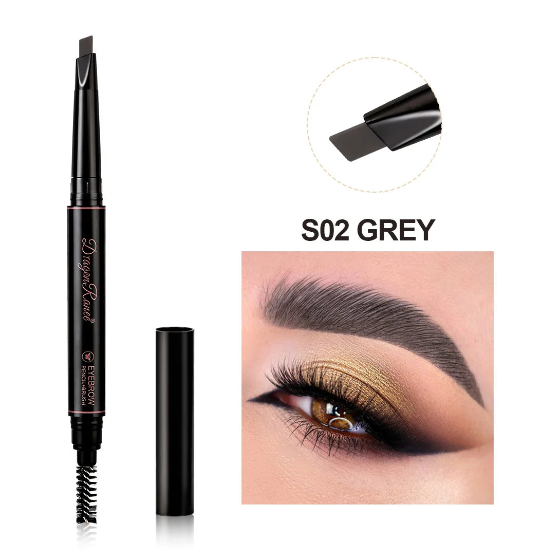 Double-Headed Eye Brow Tint Cosmetics Natural Long Lasting Paint Eyebrow Waterproof Black Brown Eyebrow Pencil Makeup Cosmetics Vue 02 0.2g