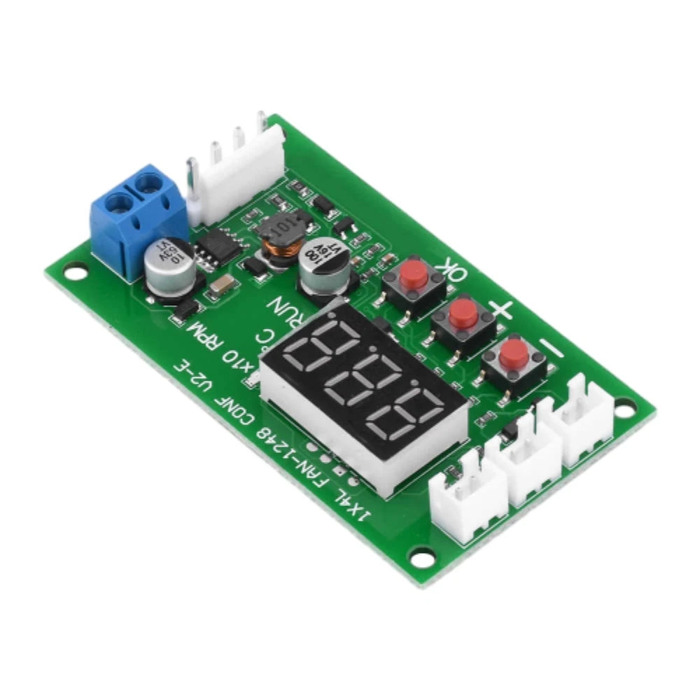 DC11-55V Digital Display 4-Wire PWM Fan Temperature Control Speed Controller 10V Control Signal Speed Control Support EC EBM Fan Vue