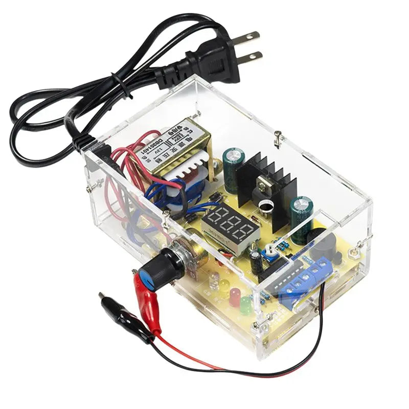 ABKW-3X LM317 Adjustable Voltage Regulated Power Supply DIY Kit 220V Transformer Stabilized Power Supply Laboratory US PLUG Vue