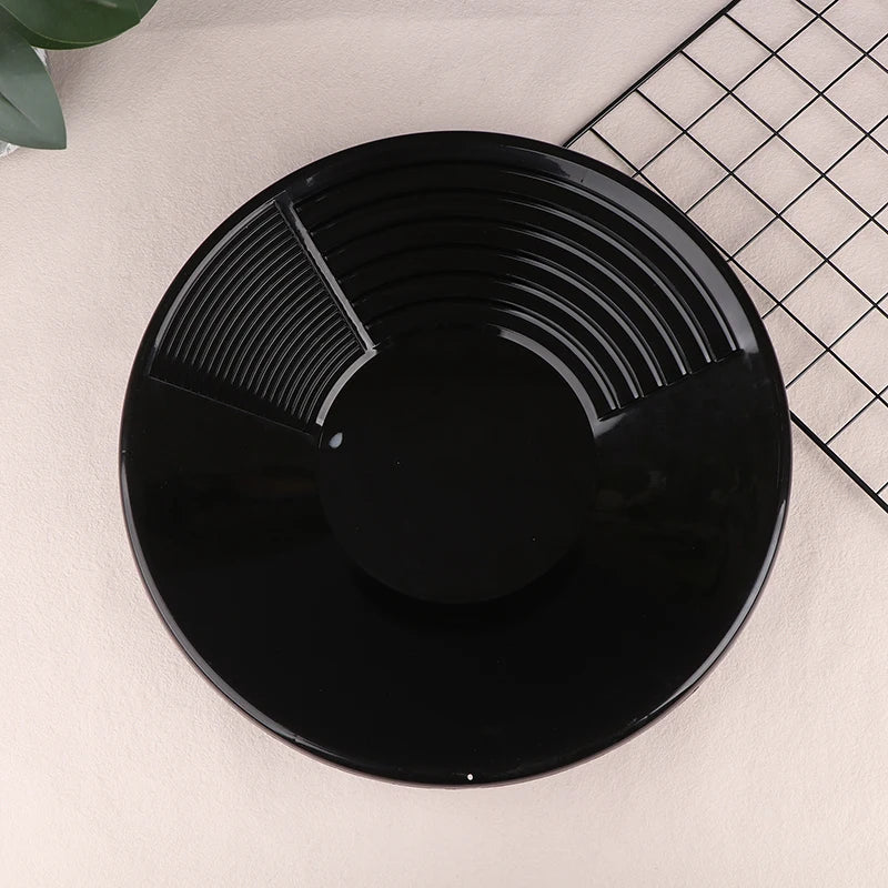 380mm Gold Panning Pan ABS Gold Sifting Classifier Washing Sieve Tray Accessory Green Gold Pan Gold Panning Tool Gold Classifier Vue Black