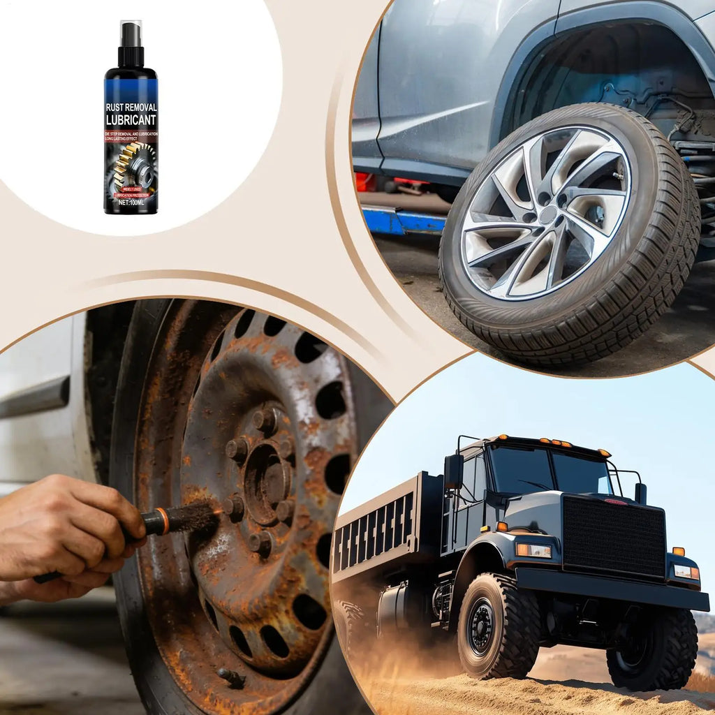 100ml Rust Removal Spray Multipurpose Lubricating Vehicles Metal Rust Remover for Equipment Maintenance Hinges Chassis Bolts Vue