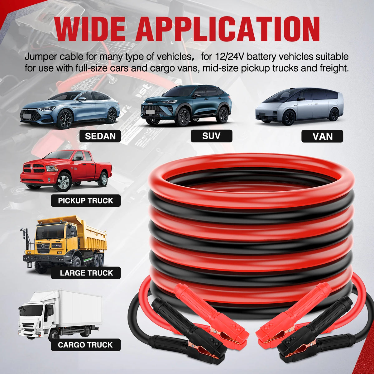 Nilight Jumper Cables for Car Battery 0 Gauge 20 FT Booster Cable Heavy Duty 1000 A CCA with Carrying Bag Jump Start Emergency Kit Pickup Truck RV Vans SUV Vue
