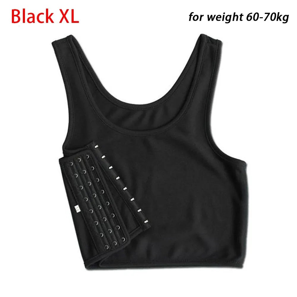 Reinforced Flat Vest Breast Tank Tops Trans Lesbian Corset Chest