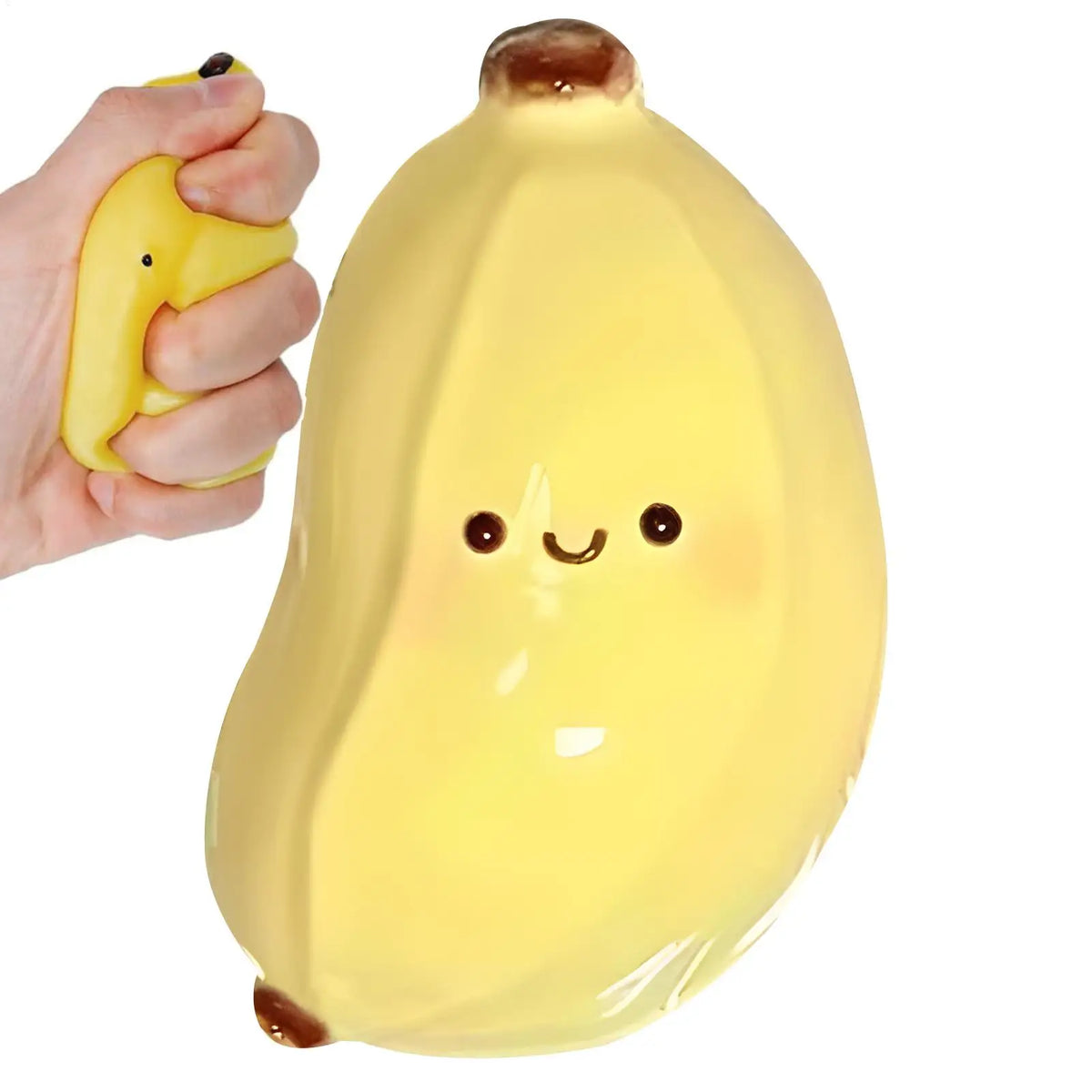 9x6cm Slow Rising Banana Squeeze Toy Stress Relief Fidget Ball for Kids Toddler Teens Classroom Prize Party Favors Home Travel Vue