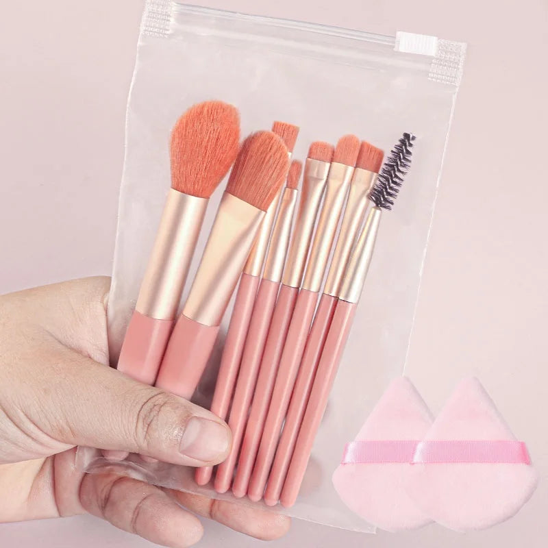 8pcs Makeup Brush Set, Professional Cosmetic Tools, Foundation Powder, Eyeshadow, Kabuki Blending, Beauty Tool Vue 8PK-PF