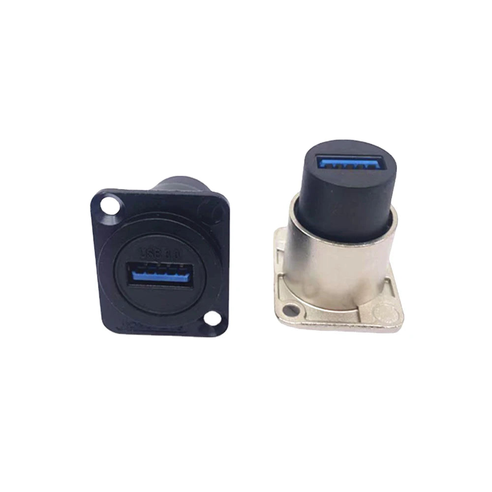 1PCS D Type Metal USB 3.0 Socket USB Female to USB Female Jacks USB Socket Module Panel Mounting Electronic Connectors Vue