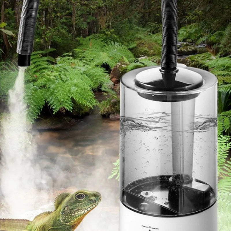 Mute Reptiles Humidifier 4L Large Capacity Mist Fogger Lizard Tortoise Atomizer Water Machine Telescopic for Amphibians Reptile Vue