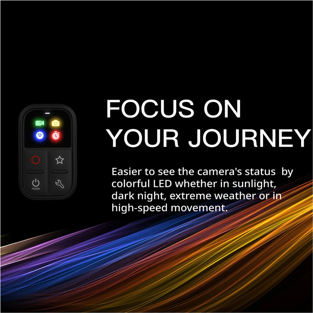 Wireless Smart Remote Control Replacement for GoPro Hero 12/11/10/9/8/Max LED Colorful Screen Built-in Battery 50M Control Vue