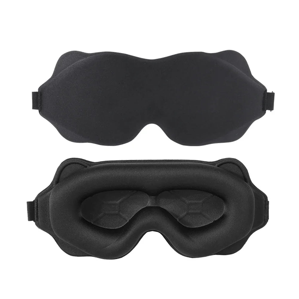 3D Sleeping Mask Block Out Light Soft Padded Sleep Eyes Slaapmasker Vue Black