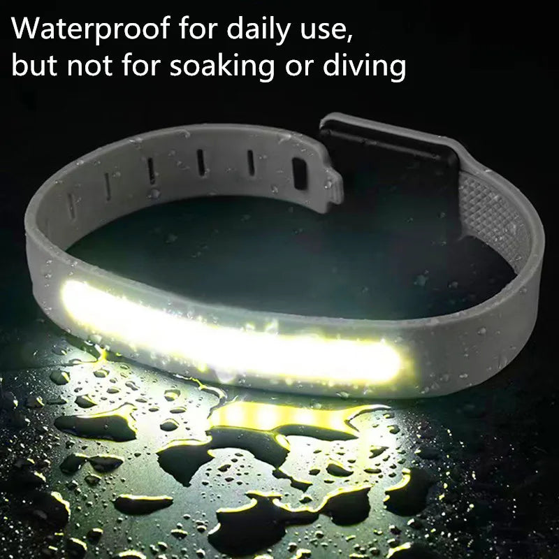 LED Night Running Wrist Guard Light Outdoor Camping COB Charging Light Sports Running Cycling Light Flashlight Built-in Battery Vue
