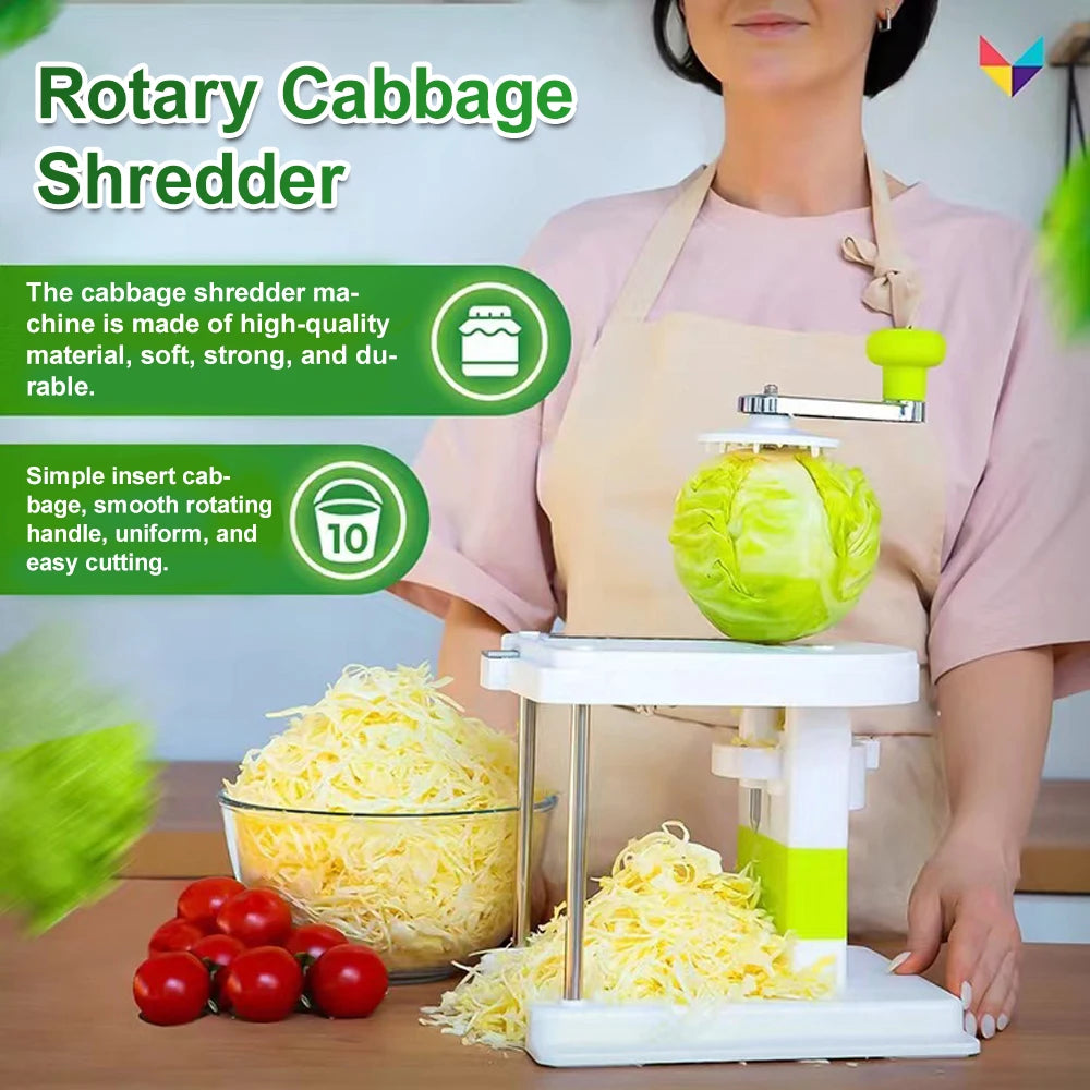 Rotary Cabbage Shredder Small Size Cheese Grater Manual Vegetable Cabbage Chopper Kitchen Gadgets for Home Use Vue