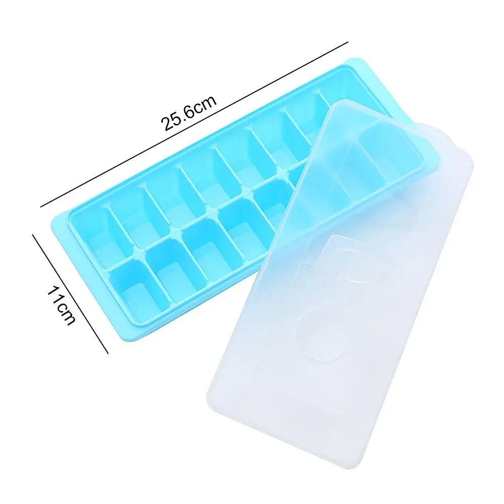 Cover Ice Cube Tray DIY Kitchen Box Storage Making Mould Lattice